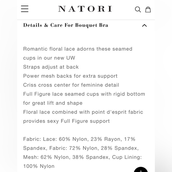 Natori Bouquet Bra size 32DD NWT - Picture 6 of 6